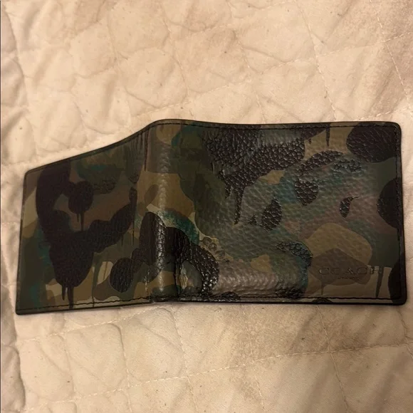 Coach Green and Black Belt Bag and Wallet Set